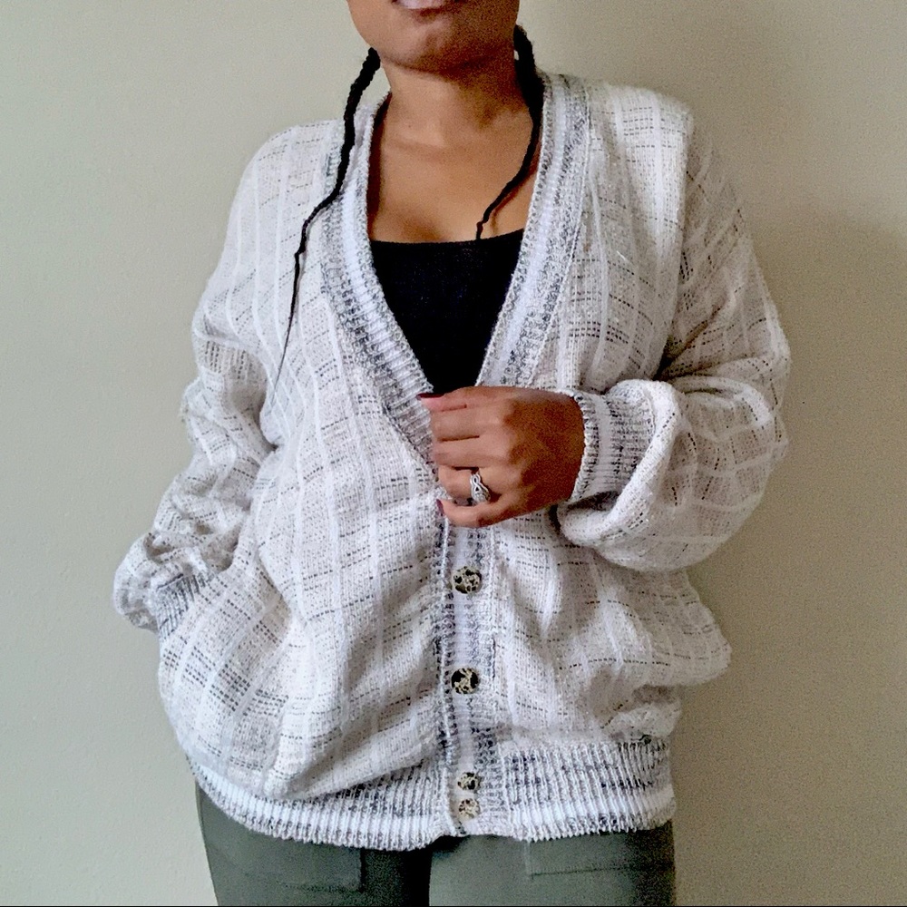 Vintage Tony Lambert Button Up Sweater Size L